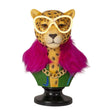 Busto Leopardo Vanessa Palais Royal in resina con illuminazione LED 40 cm
