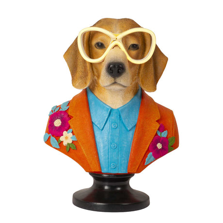 Busto Cane Ettore Palais Royal in resina con illuminazione LED 40 cm
