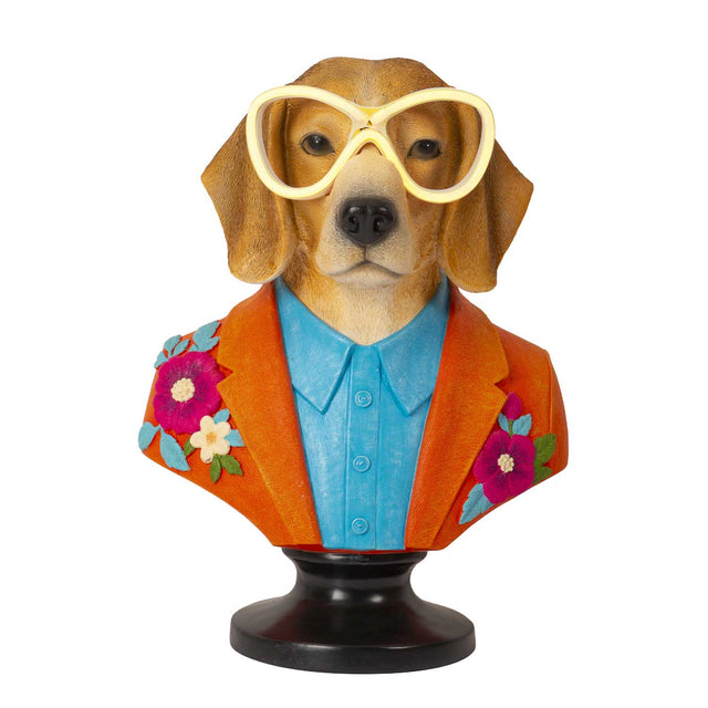 Busto Cane Ettore Palais Royal in resina con illuminazione LED 40 cm