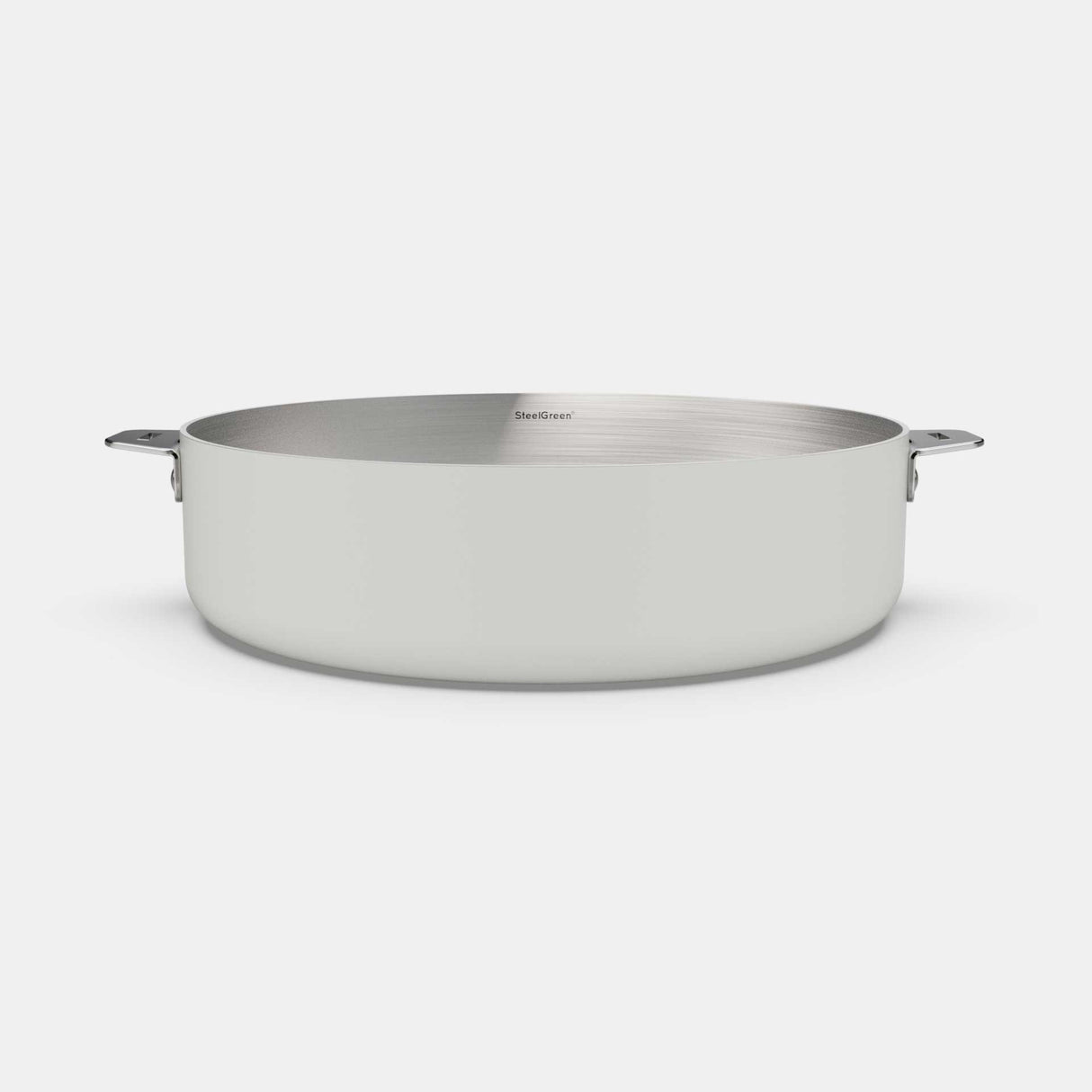 COOKUT La Meravigliosa Padella Alta con Manici 28cm Bianco Acciaio Inox