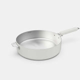 COOKUT La Meravigliosa Padella Alta con Manici 28cm Bianco Acciaio Inox