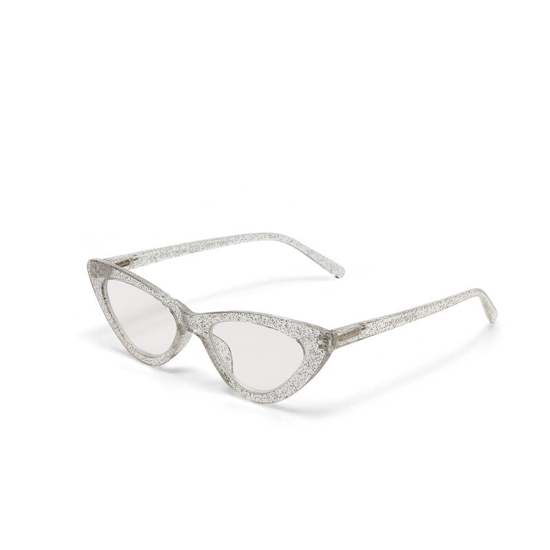 OKKIA Adriana Small Cat Eye Occhiali da Lettura Donna Glitter +2.00