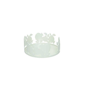 Portapiatti Melograno Brandani in metallo bianco 24x9 cm