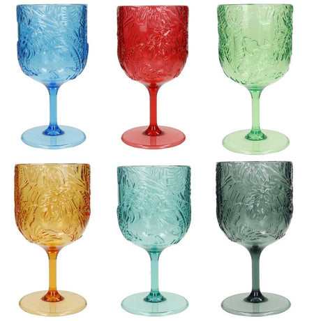 Set 6 calici universali Brandani in acrilico colorato 500 ml