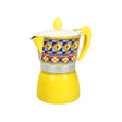 Caffettiera Filomena Brandani in alluminio giallo 3 tazze