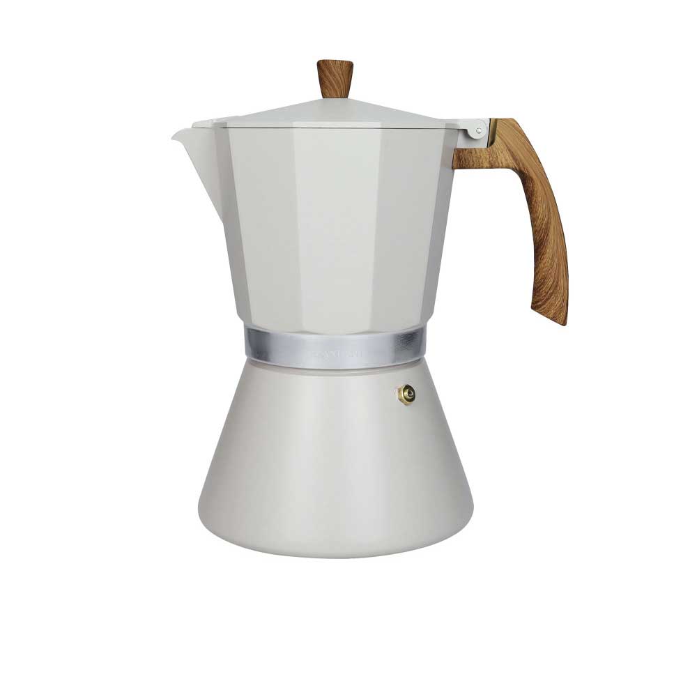 Caffettiera Tuttinsieme Brandani in alluminio color tortora 9 tazze