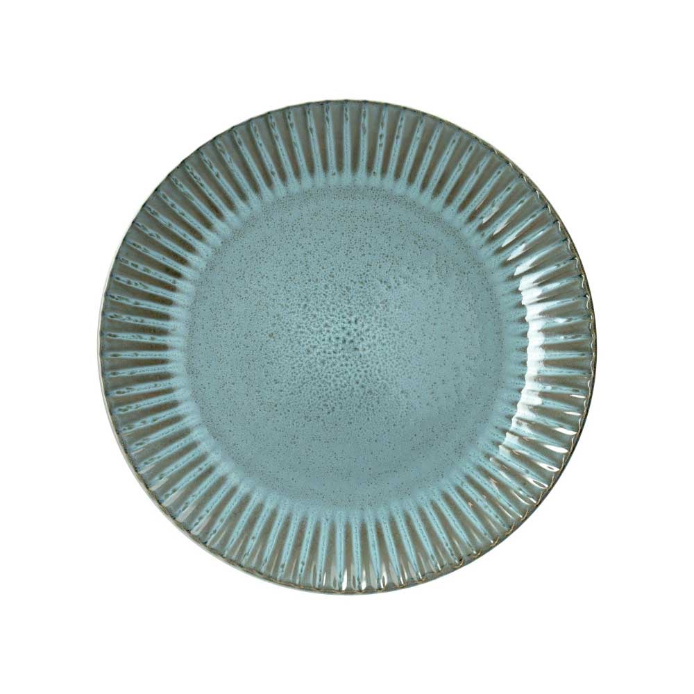 Piatto fondo Brandani in stoneware color acquamarina 20,5 cm