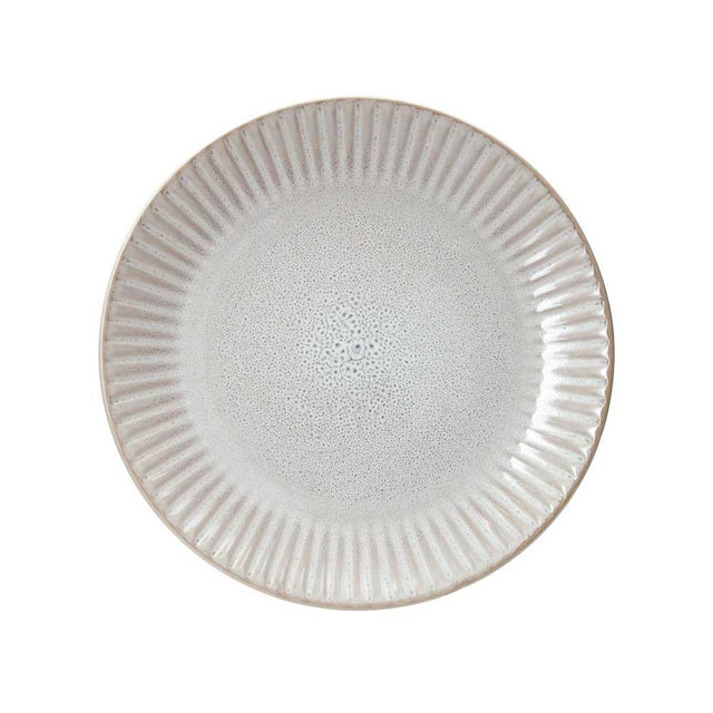 Piatto piano Melange Brandani in stoneware color avorio 28,5 cm