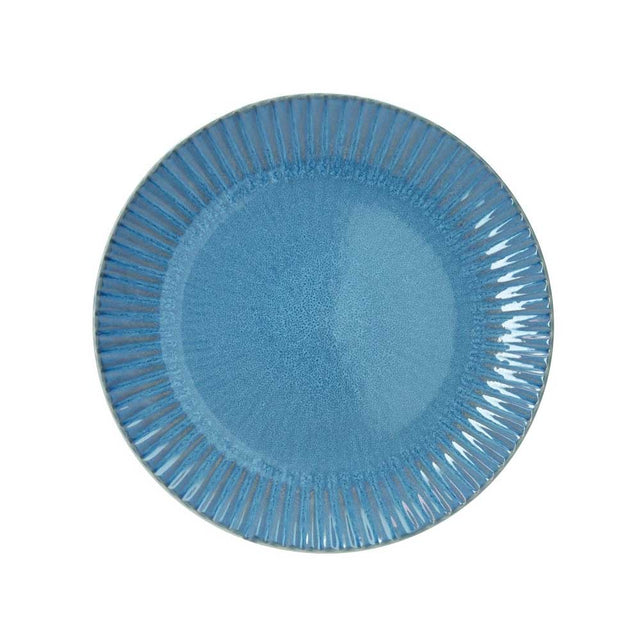 Piatto fondo Melange Bluette Brandani in stoneware blu 20,5 cm
