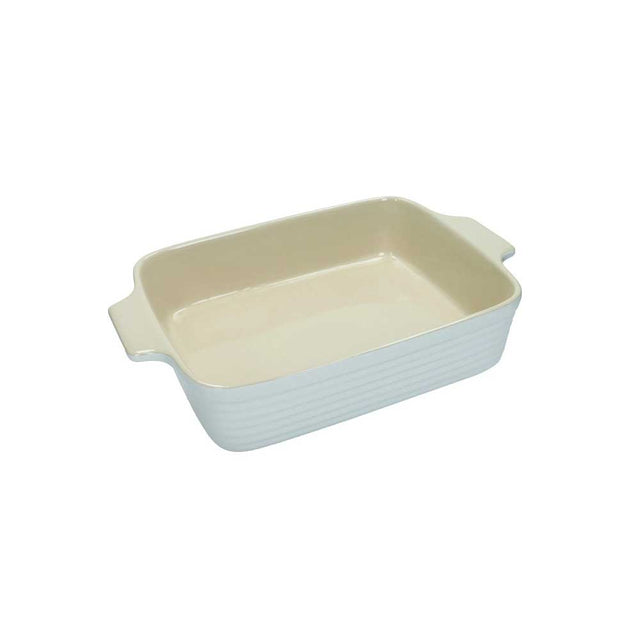 Pirofila con manici Brandani in ceramica bianca 34,5x23 cm