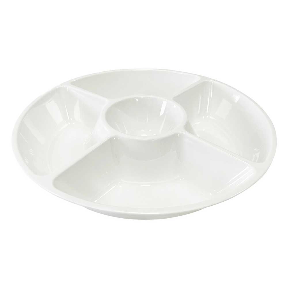 Antipastiera Evergreen Brandani in melamina bianca 40 cm