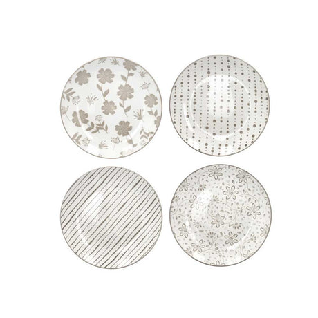 Set piatti frutta Brandani in porcellana con decoro Loto 19 cm