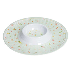 Antipastiera Polline Brandani in melamina verde design a nido d'ape 36,5 cm