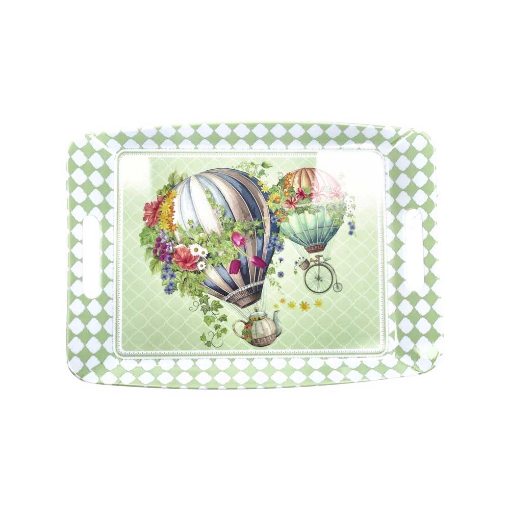 Vassoio Wonderland Brandani in melamina decorata 35x25 cm