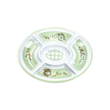 Antipastiera ovale Brandani in melamina decoro Wonderland 33x25 cm