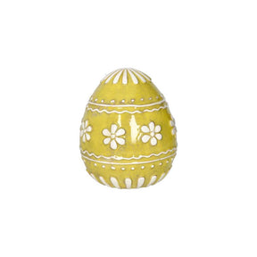 Uovo Buonafortuna Brandani in dolomite colore giallo 15 cm