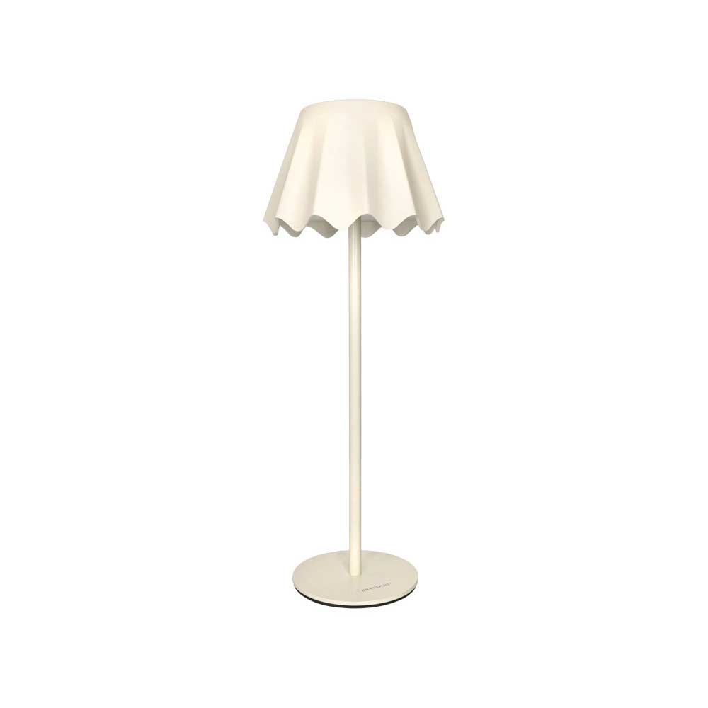 Lampada da tavolo Ondina Brandani in metallo avorio 36 cm