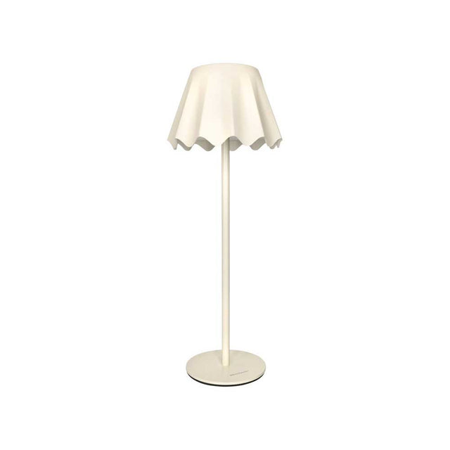 Lampada da tavolo Ondina Brandani in metallo avorio 36 cm