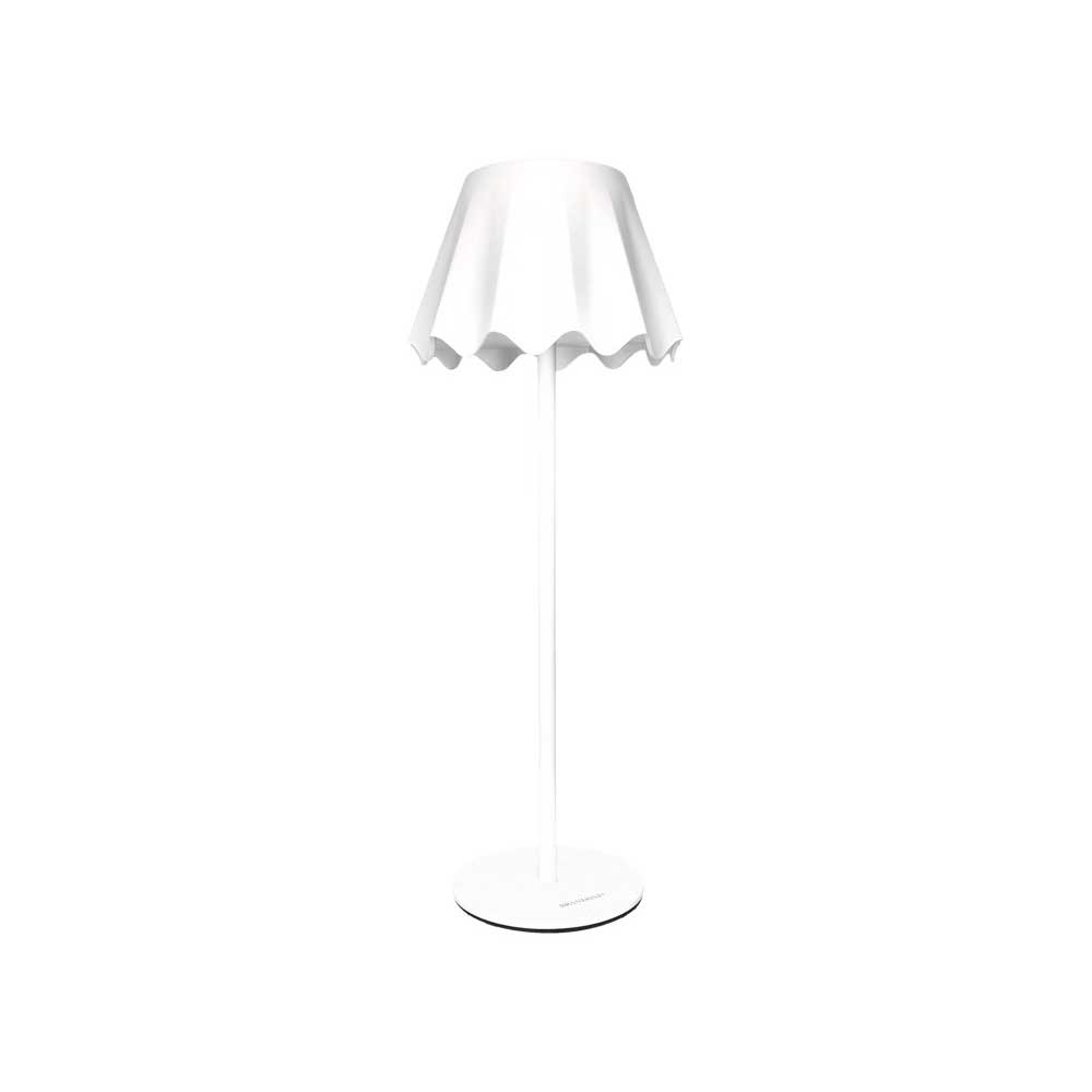 Lampada da tavolo Ondina Brandani in metallo bianco LED touch 36 cm