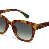OKKIA Giovanni Occhiali da Sole Unisex Soft Touch Sahara Havana Lenti Verdi