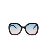 OKKIA Anna Occhiali da Sole Donna Nero Gradiente Blu Rosa