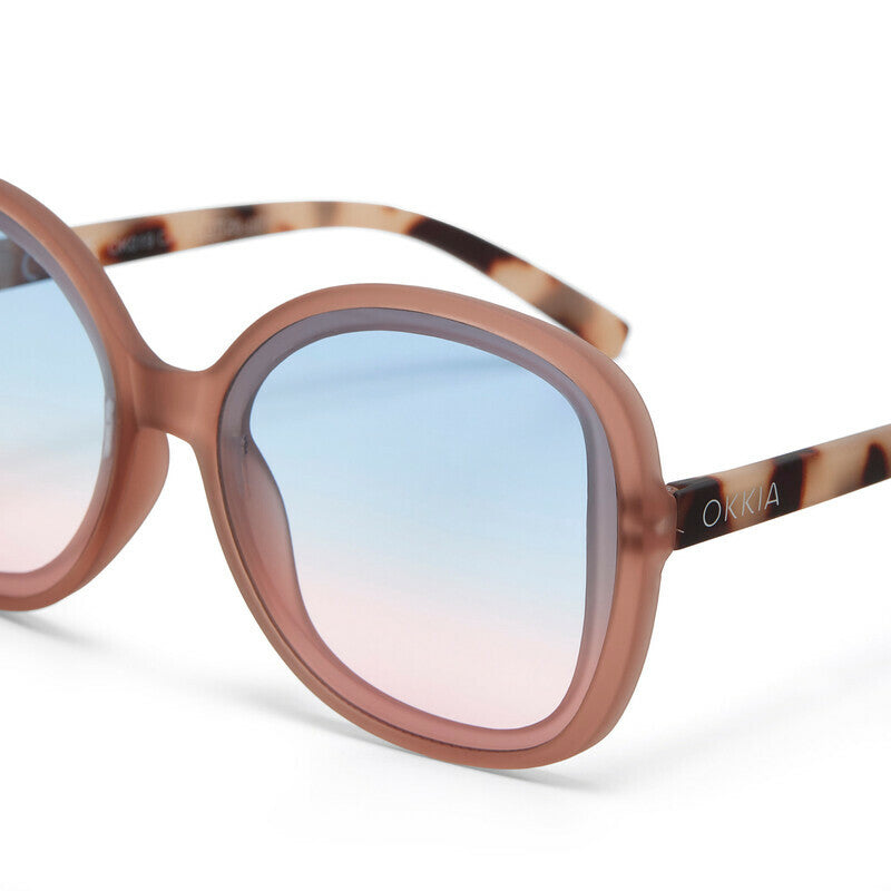 OKKIA Anna Occhiali da Sole Donna Pink Avana Gradiente Blu Rosa