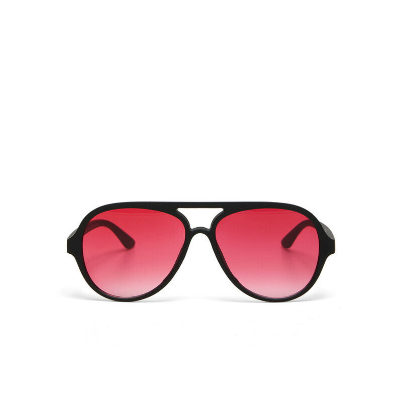 OKKIA Alessio Occhiali da Sole Unisex Goccia Nero Rosso