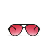 OKKIA Alessio Occhiali da Sole Unisex Goccia Nero Rosso