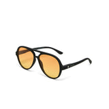 OKKIA Alessio Occhiali da Sole Unisex Goccia Bianco Nero Lenti Gialle