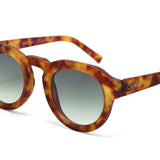 OKKIA Zeno Occhiali da Sole Unisex Tondo Sahara Avana Gradiente Verde