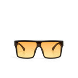 OKKIA Tokyo Occhiali da Sole Unisex Squadrato Nero Gradiente Giallo