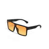 OKKIA Tokyo Occhiali da Sole Unisex Squadrato Nero Gradiente Giallo
