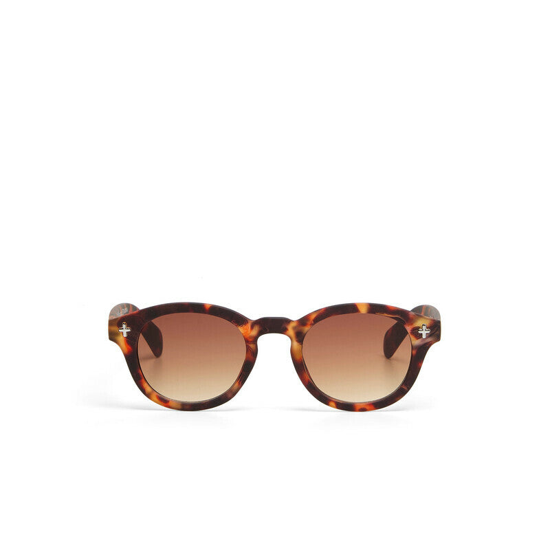 OKKIA Milano Occhiali da Sole Unisex Rotondo Avana