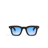 OKKIA Firenze Occhiali da Sole Unisex Rotondo Avana Nero Lenti Blu