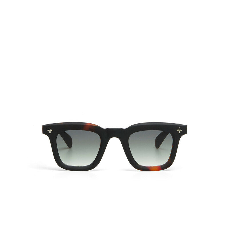 OKKIA Firenze Occhiali da Sole Unisex Rotondo Avana Nero Lenti Verdi