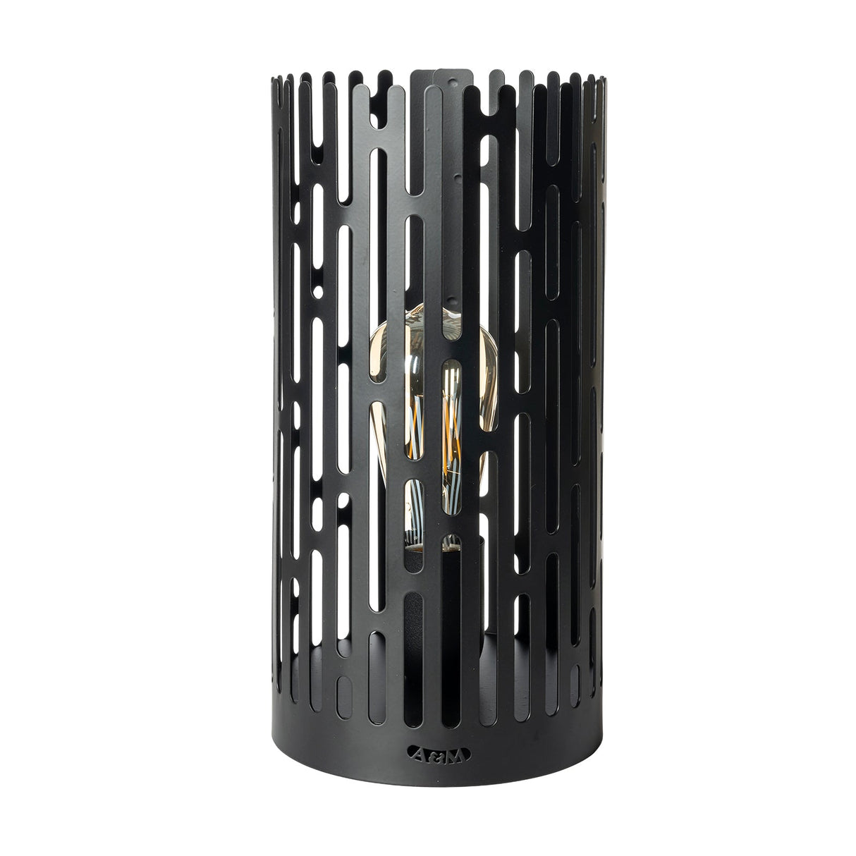 Lampada da tavolo Kamalea Arti & Mestieri in metallo nero opaco 15x30 cm