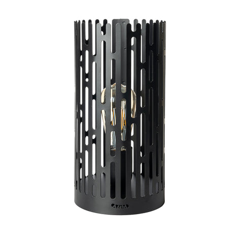 Lampada da tavolo Kamalea Arti & Mestieri in metallo nero opaco 15x30 cm