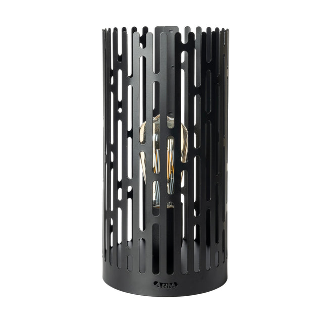 Lampada da tavolo Kamalea Arti & Mestieri in metallo nero opaco 15x30 cm