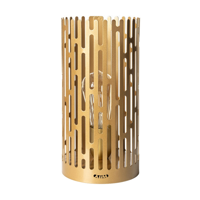 Lampada da tavolo Kamalea Arti e Mestieri in metallo oro laccato 15x30 cm