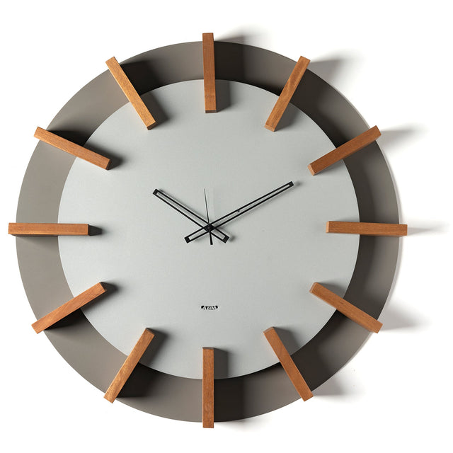 Orologio da parete Timon Arti e Mestieri in alluminio color fango 70 cm