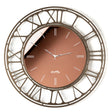 Orologio da parete Arti & Mestieri in bronzo e cristallo 90 cm