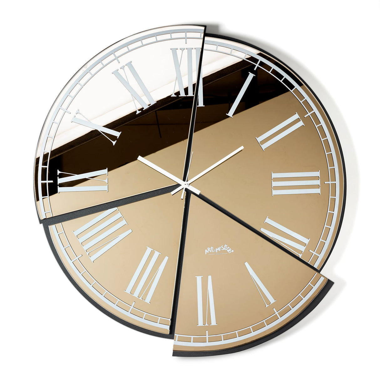 Orologio da parete Kintsugi Arti & Mestieri metallo nero e bronzo 66x70 cm