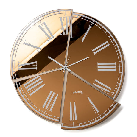 Orologio da parete Kintsugi Arti e Mestieri beige con venature 66x70 cm