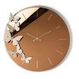 Orologio da parete Diana Arti & Mestieri beige con inserti in resina ambra