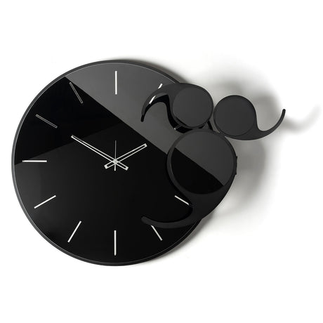 Orologio da parete Apostrofo Arti & Mestieri in metallo nero 85x70 cm