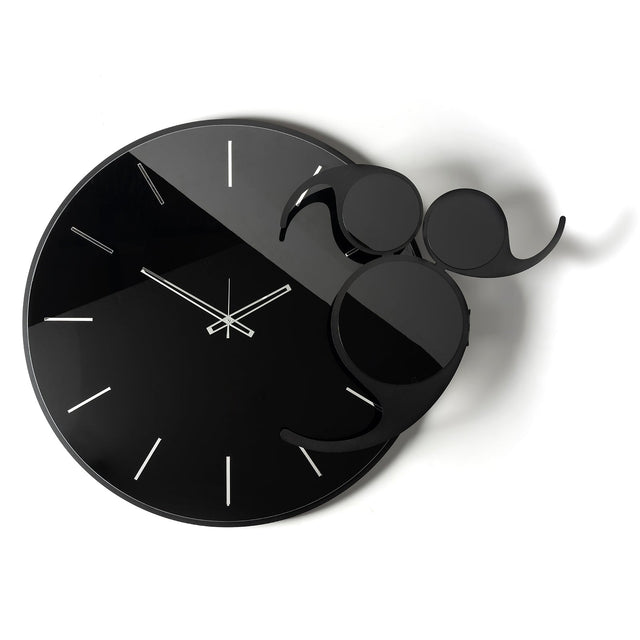 Orologio da parete Apostrofo Arti & Mestieri in metallo nero 85x70 cm