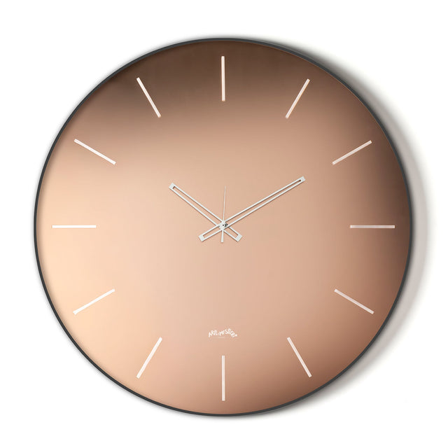 Orologio da parete Giotto Arti & Mestieri in metallo nero e velluto rosa 60 cm