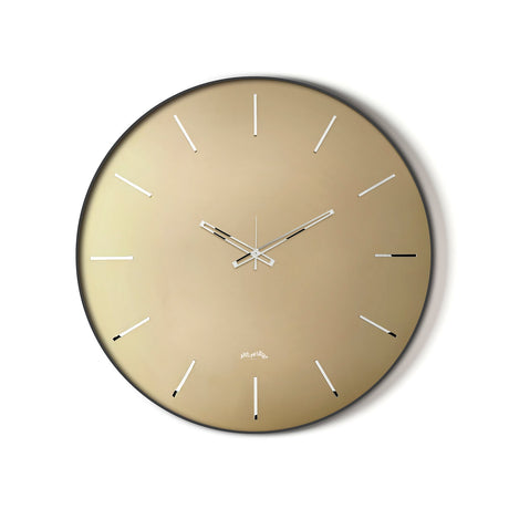 Orologio da parete Giotto Arti e Mestieri in velour nero e dettagli bronzo