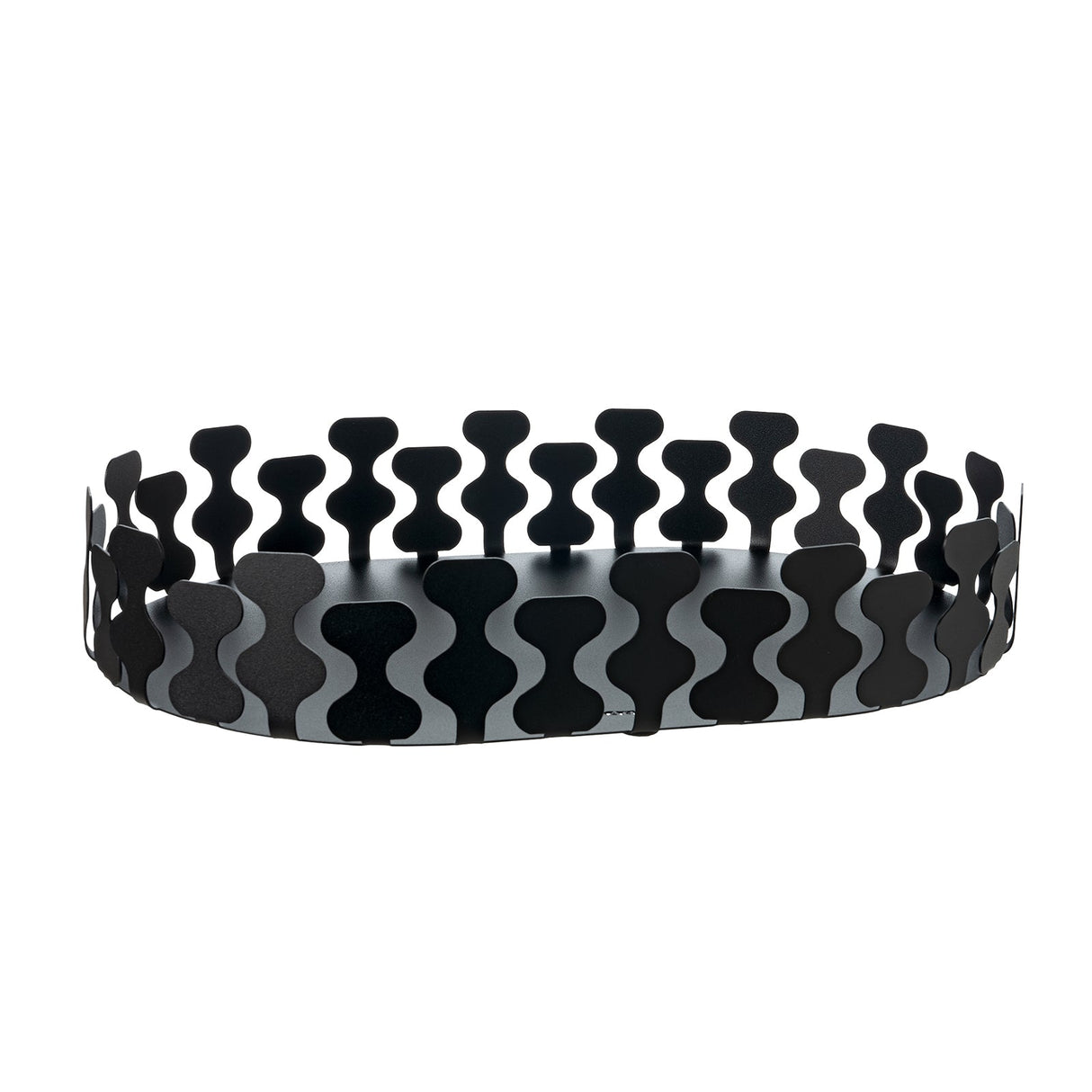 Vassoio moderno Nori Arti & Mestieri in metallo nero 48x8 cm