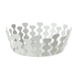Centrotavola Nori Arti & Mestieri in resina effetto marmo bianco 28x12 cm